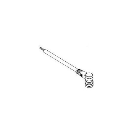 WOODHEAD Micro-Change (M12) Single-Ended Cordset, 5 Pole, Female (90 Degree) To Pigtail 805001E03M050